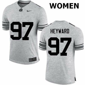 Women's Ohio State Buckeyes #97 Cameron Heyward Gray Nike NCAA College Football Jersey Discount VHF0744MC